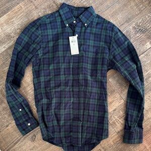 Men's Ralph Lauren Green and Blue Plaid Shirt
